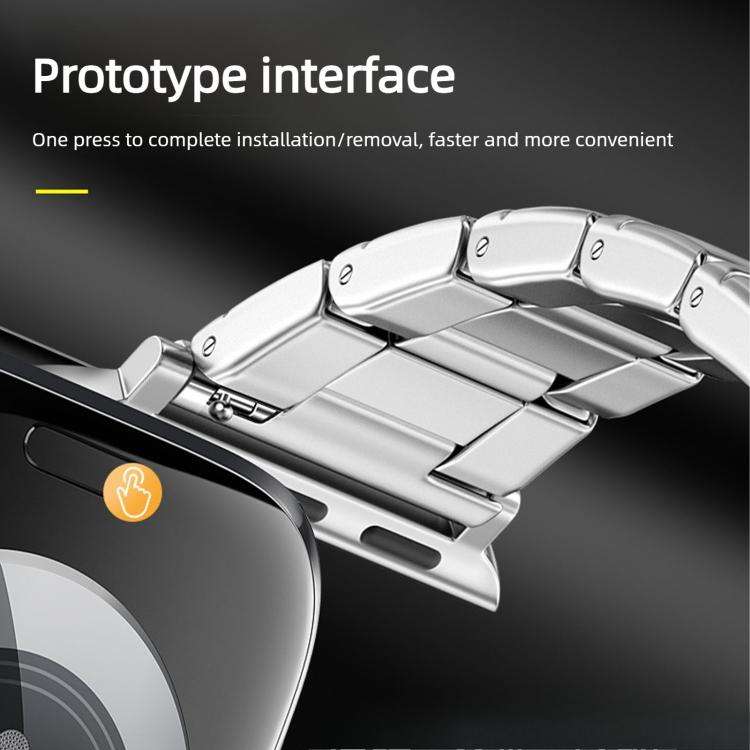 For Apple Watch 42mm / 41mm / 40mm / 38mm Eggplant Bamboo Slim Butterfly Folding Buckle Stainless...