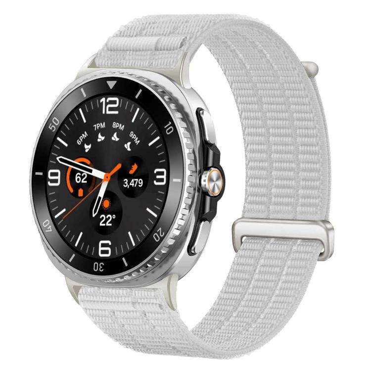For Galaxy Watch9 / 8 / 8 Classic Double-Link Cloud-Feel Breathable Nylon Loop Metal Head Watch B...