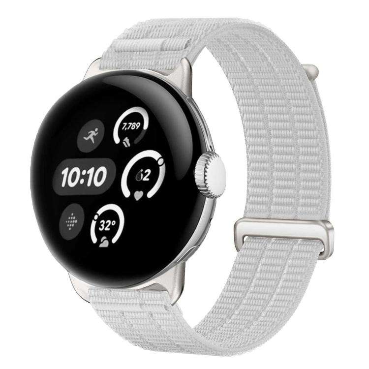 For Google Pixel Watch 4 / 3 45mm Double-Link Cloud-Feel Breathable Nylon Loop Metal Head Watch B...