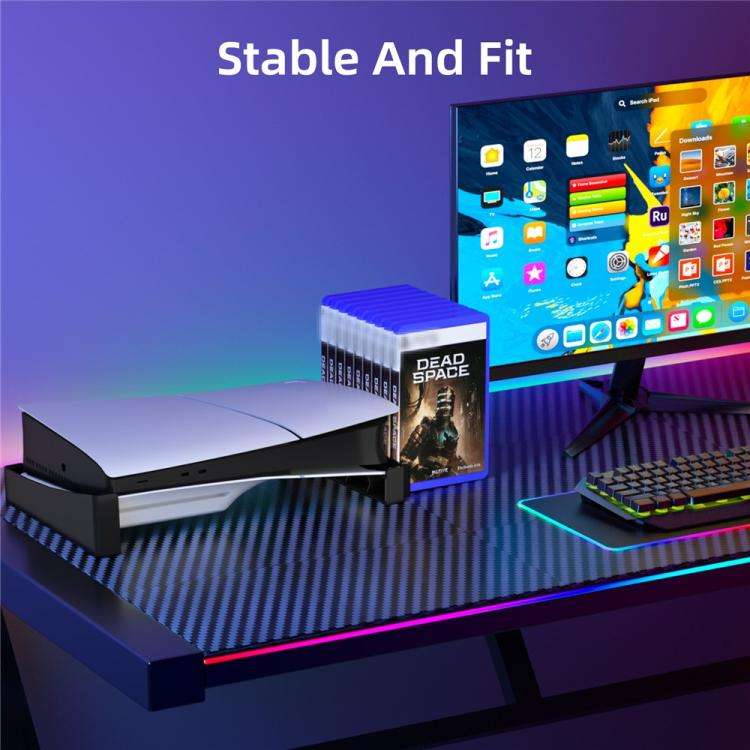 For PS5 Pro / PS5 Slim Digital Disc Edition 12 Game Discs Storage Cooling Base Holder