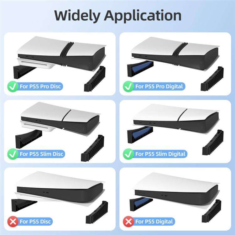 For PS5 Pro / PS5 Slim Digital Disc Edition 12 Game Discs Storage Cooling Base Holder