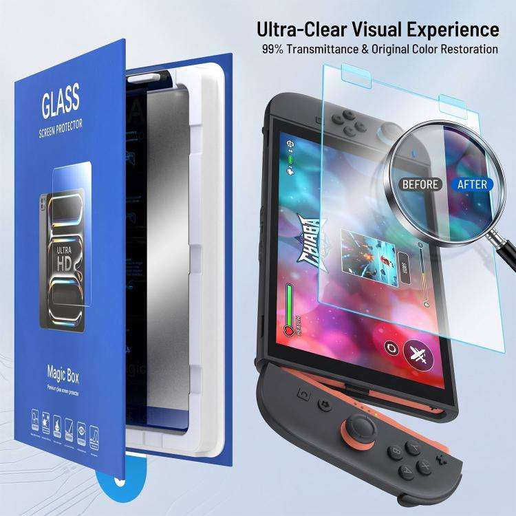 For Nintendo Switch 2 2pcs Book Box Dust-Free Chamber Purple Light Dust-Free Instant Game Console...