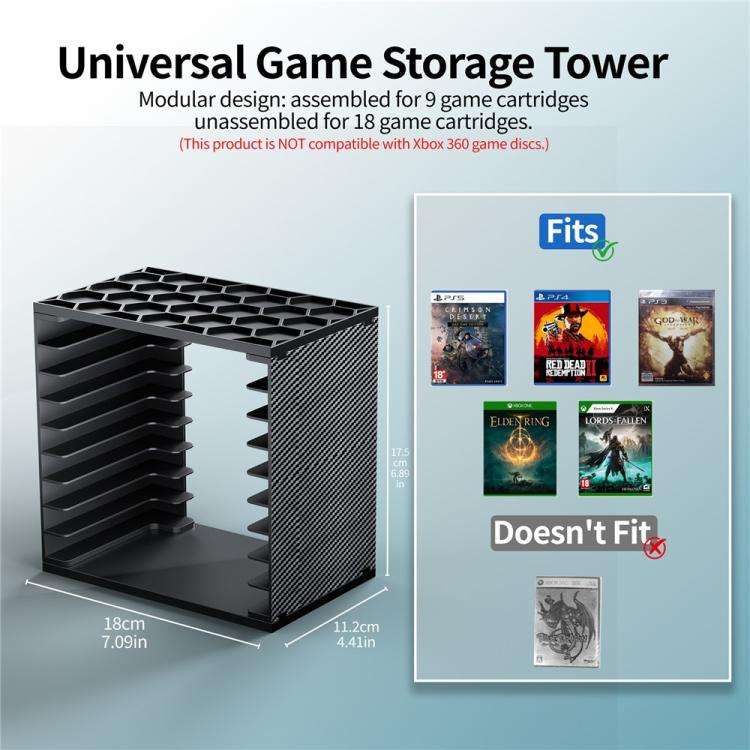 For Nintendo Switch / PS5 / PS4 / XBOX 2pcs Game Disc Storage Tower DIY Modular
