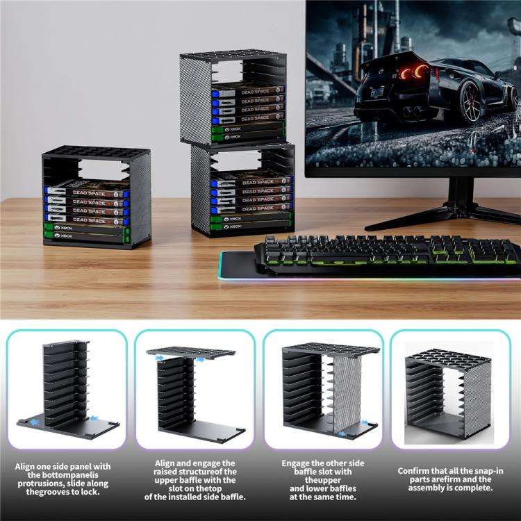For Nintendo Switch / PS5 / PS4 / XBOX 2pcs Game Disc Storage Tower DIY Modular