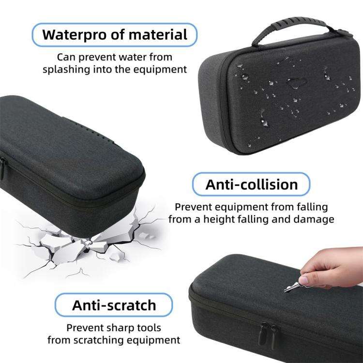 For Asus ROG Xbox Ally X 2025 Gaming Console Shockproof EVA Hard Shell Travel Storage Bag(Black)