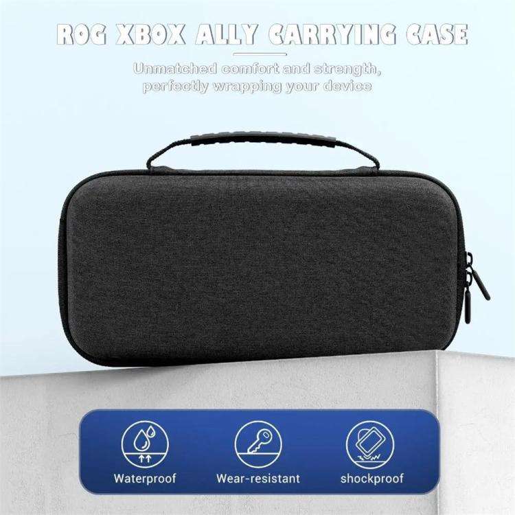 For Asus ROG Xbox Ally X 2025 Gaming Console Shockproof EVA Hard Shell Travel Storage Bag(Black)