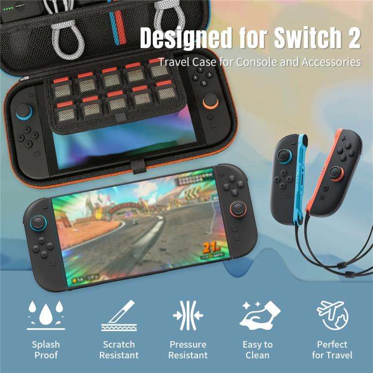 For Nintendo Switch 2 Storage Bag Dual Color Zipper EVA Hard Shell Shockproof Carrying Case