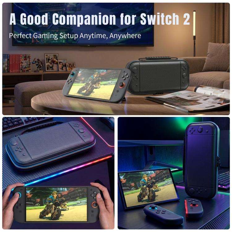 For Nintendo Switch 2 Storage Bag Dual Color Zipper EVA Hard Shell Shockproof Carrying Case
