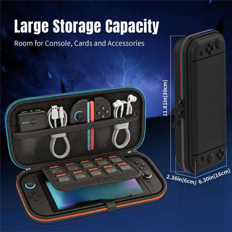 For Nintendo Switch 2 Storage Bag Dual Color Zipper EVA Hard Shell Shockproof Carrying Case
