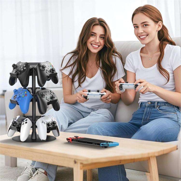 For XBOX / PS5 / Switch 360 Degree Rotating 3-Tier Game Controller Stand