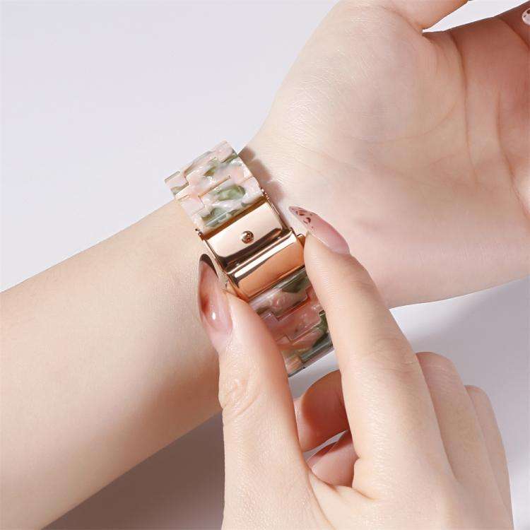 For Huawei Band 11 / Band 11 Pro Butterfly Clasp Three Beads Resin Watch Band with Removal Tool(P...