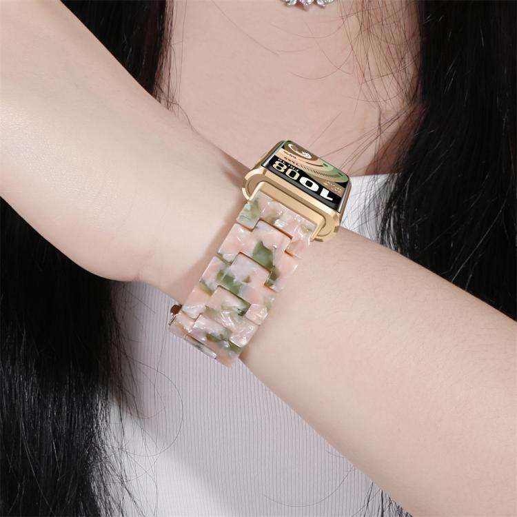 For Huawei Band 11 / Band 11 Pro Butterfly Clasp Three Beads Resin Watch Band with Removal Tool(P...