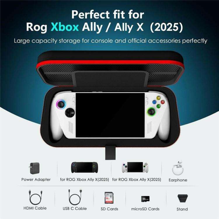 For Asus ROG Xbox Ally X / Xbox Ally Shockproof EVA Shell Protective Case(Black)