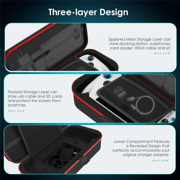 For Asus ROG Xbox Ally X / Xbox Ally Shockproof EVA Shell Protective Case(Black)