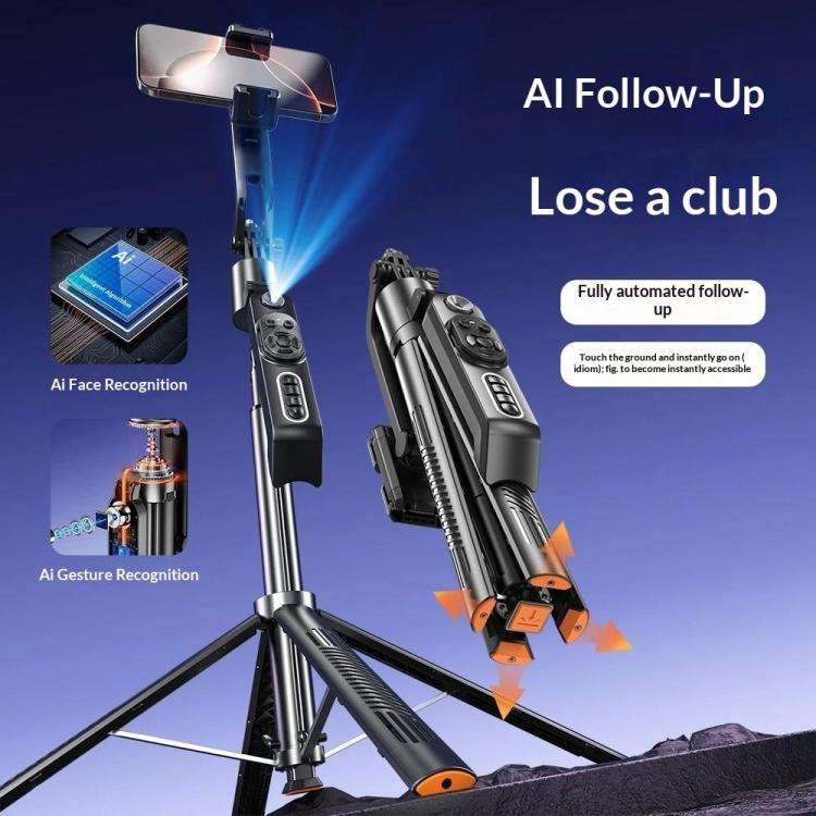 Q575TK Auto Pop-up Face Tracking Gesture Control Smart Gimbal Tripod AI Selfie Stick