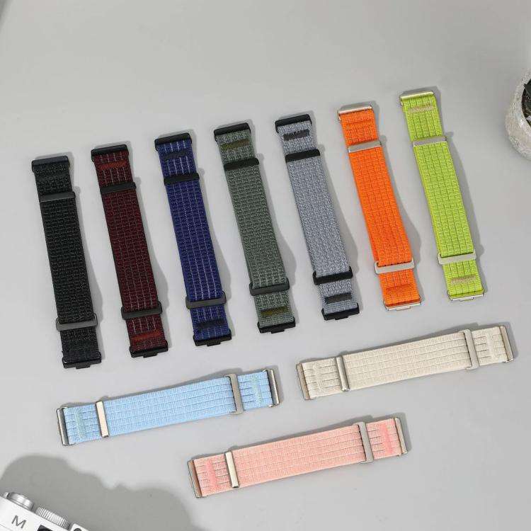 For Huawei Watch Fit 5 / Fit 5 Pro / Fit 4 Two Section Nylon Woven Breathable Hook And Loop Faste...