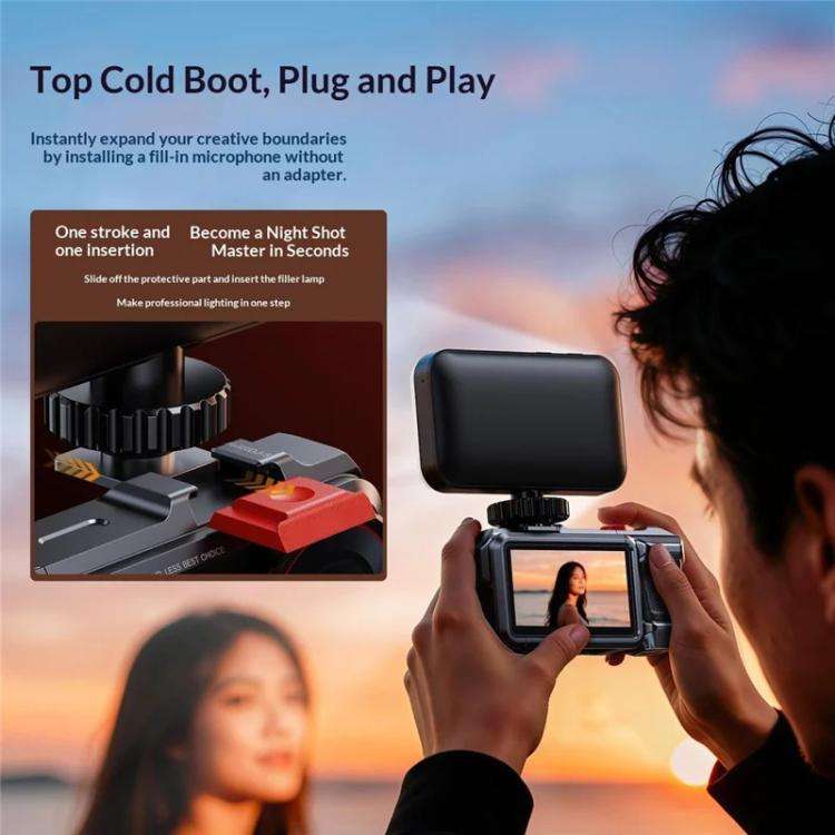 For DJI Osmo Action 3 / 4 / 5 Pro Cage Frame Action Camera Aluminum Alloy Protective Case(Orange)