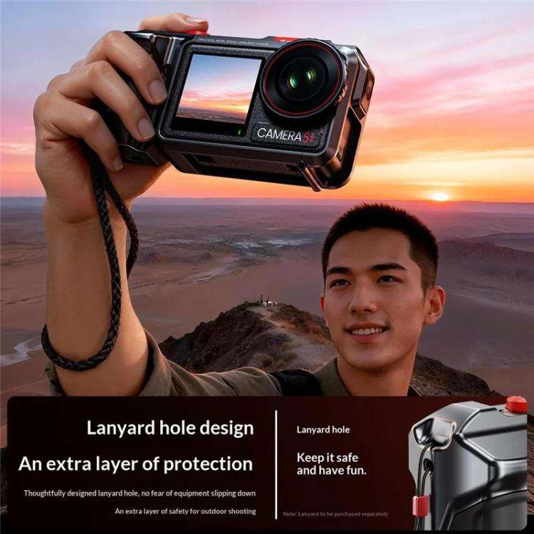 For DJI Osmo Action 3 / 4 / 5 Pro Cage Frame Action Camera Aluminum Alloy Protective Case(Silver)