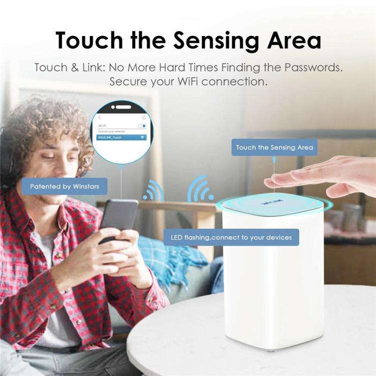 WAVLINK WN551X3 AX3000 Speed Antenna System 3Pcs Whole Home Mesh WiFi System, Plug:UK Plug