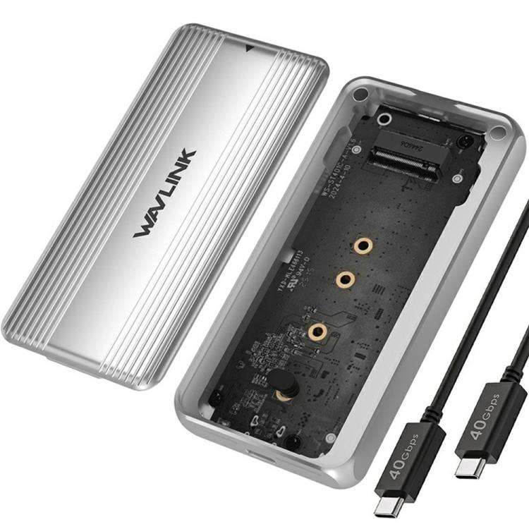 WAVLINK ST406C 40Gbps Aluminum Alloy Hard Drive Case Support M.2 2280 / 2260 / 2242 / 2230 USB4