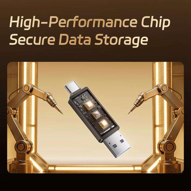 HEYGATE L1 Flash Drive 2 in 1 USB-A + USB-C /Type-C High Speed Memory Stick, Memsize:64GB