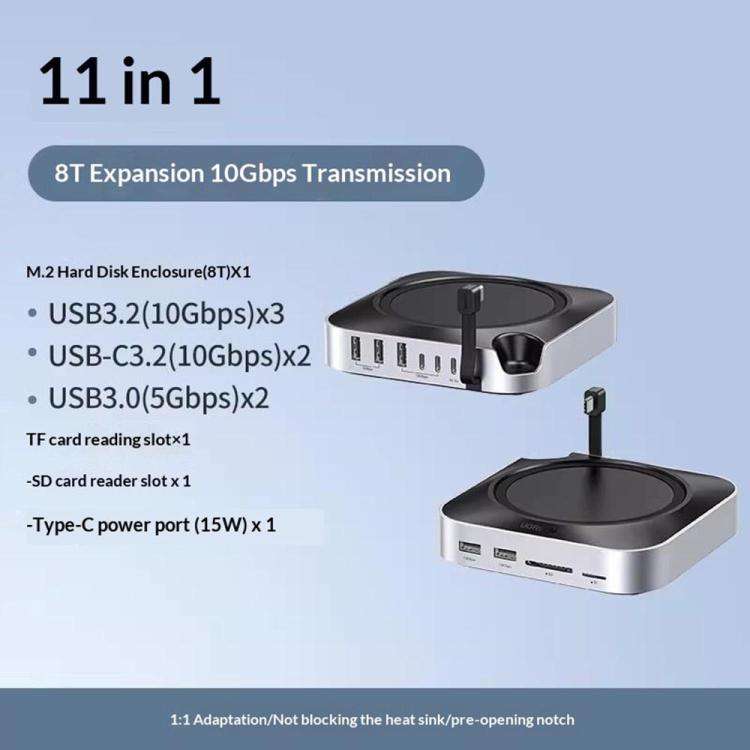 UGREEN CM841-65487 11-in-1 M.2 NVMe SSD Enclosure Docking Station for Mac Mini M4 / M4 Pro