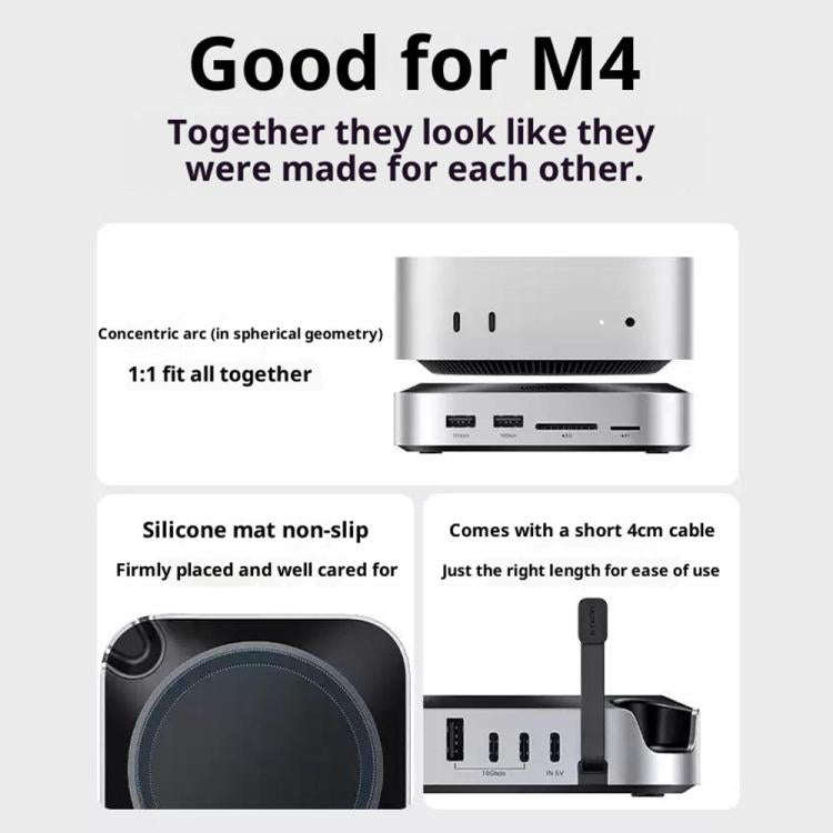 UGREEN CM841-65487 11-in-1 M.2 NVMe SSD Enclosure Docking Station for Mac Mini M4 / M4 Pro