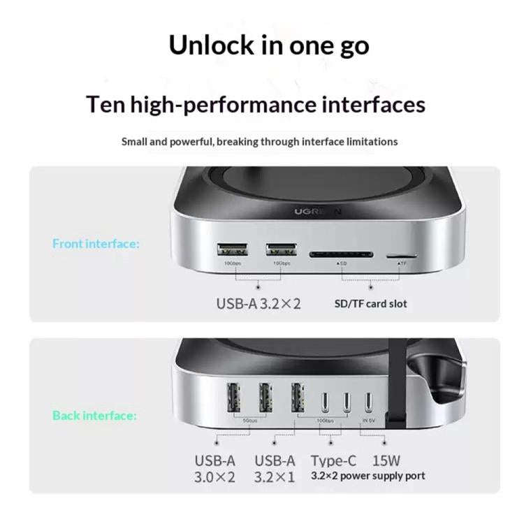 UGREEN CM841-65487 11-in-1 M.2 NVMe SSD Enclosure Docking Station for Mac Mini M4 / M4 Pro
