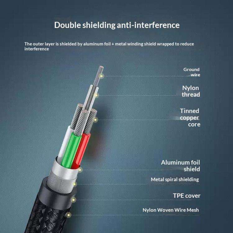 UGREEN US370 80805 USB C to USB B 2.0 Cable Braided Printer Cable, Length: 1m