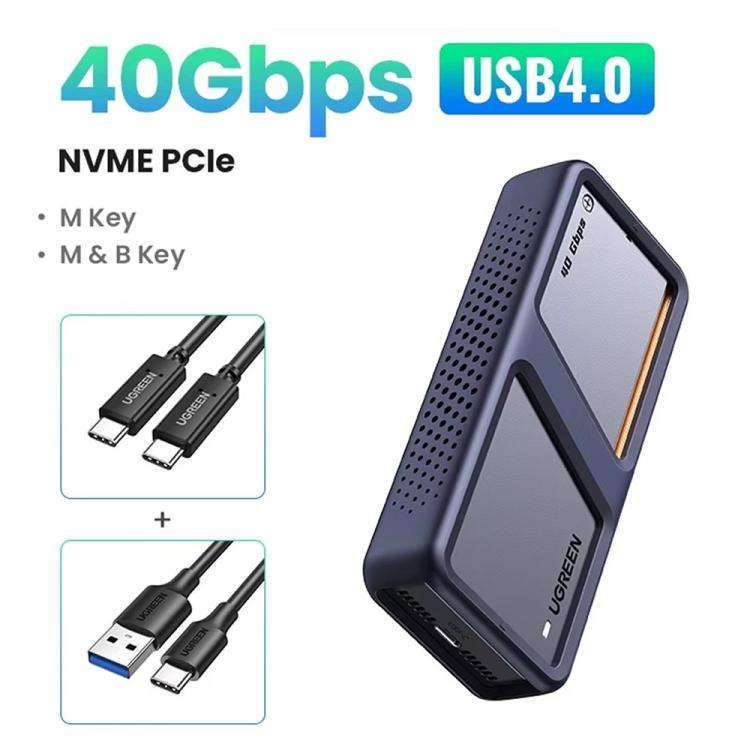UGREEN CM642-15976 40Gbps M.2 NVMe Hard Disk Case USB 4.0 SSD Enclosure Case with Turbofan