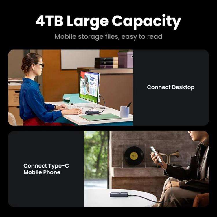 UGREEN CM642-15976 40Gbps M.2 NVMe Hard Disk Case USB 4.0 SSD Enclosure Case with Turbofan