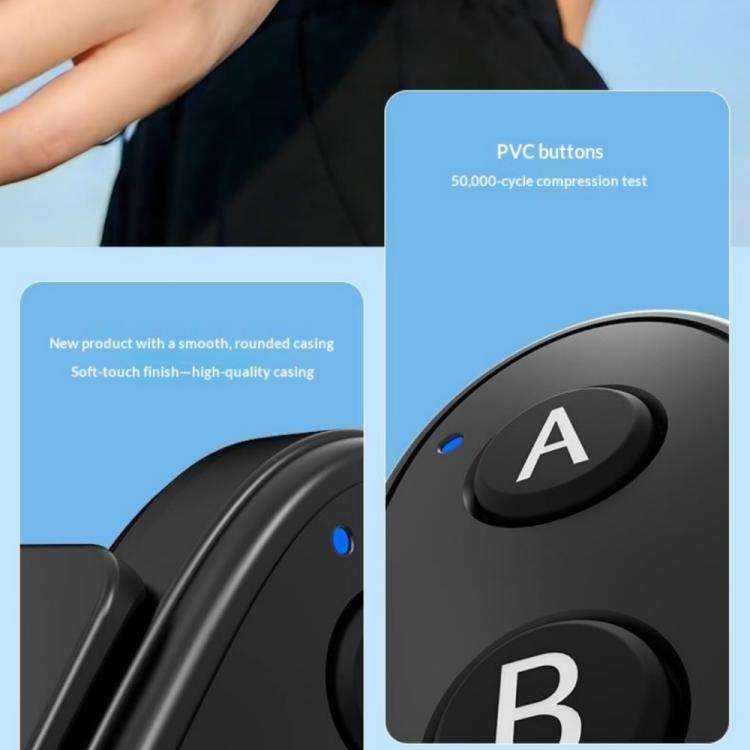 D09 3-Button BT Remote Control For DJI, Insta360, GoPro And Other Action Cameras, Smartphones(Black)