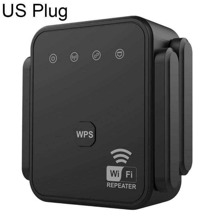RE300F Home Office Wireless Network Signal Booster 300Mbps, Plug:US Plug(Black)