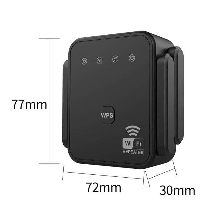 RE300F Home Office Wireless Network Signal Booster 300Mbps, Plug:EU Plug(Black)
