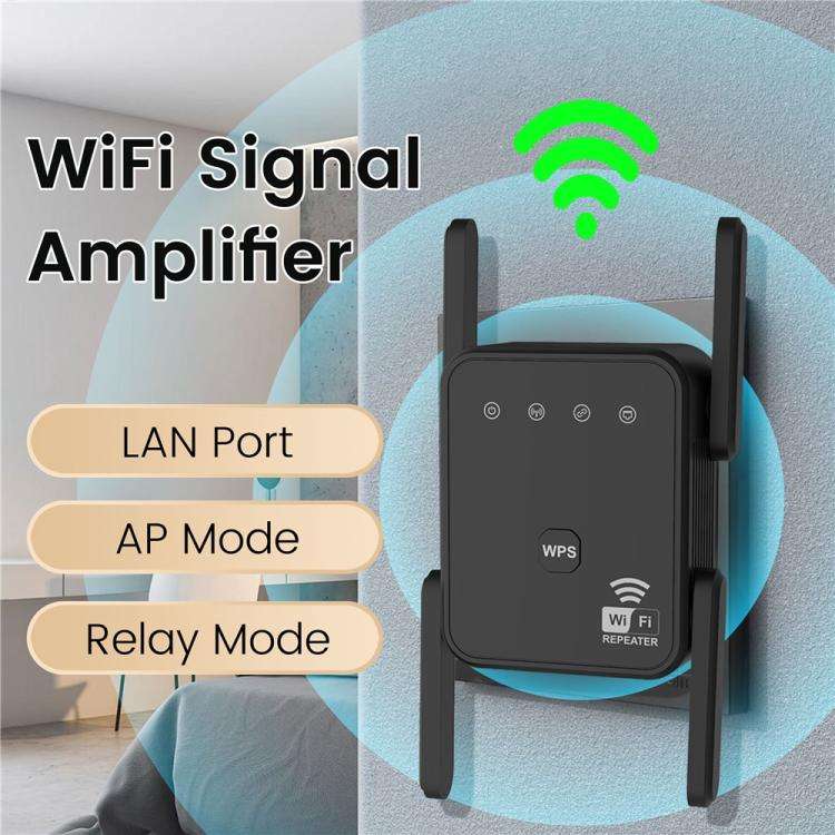 RE300F Home Office Wireless Network Signal Booster 300Mbps, Plug:EU Plug(White)
