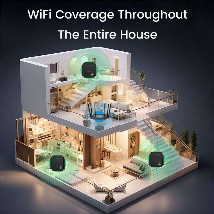 RE300F Home Office Wireless Network Signal Booster 300Mbps, Plug:US Plug(White)