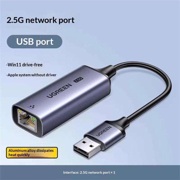 UGREEN CM648-25051 2.5G Network Adapter USB to RJ45 Ethernet Converter