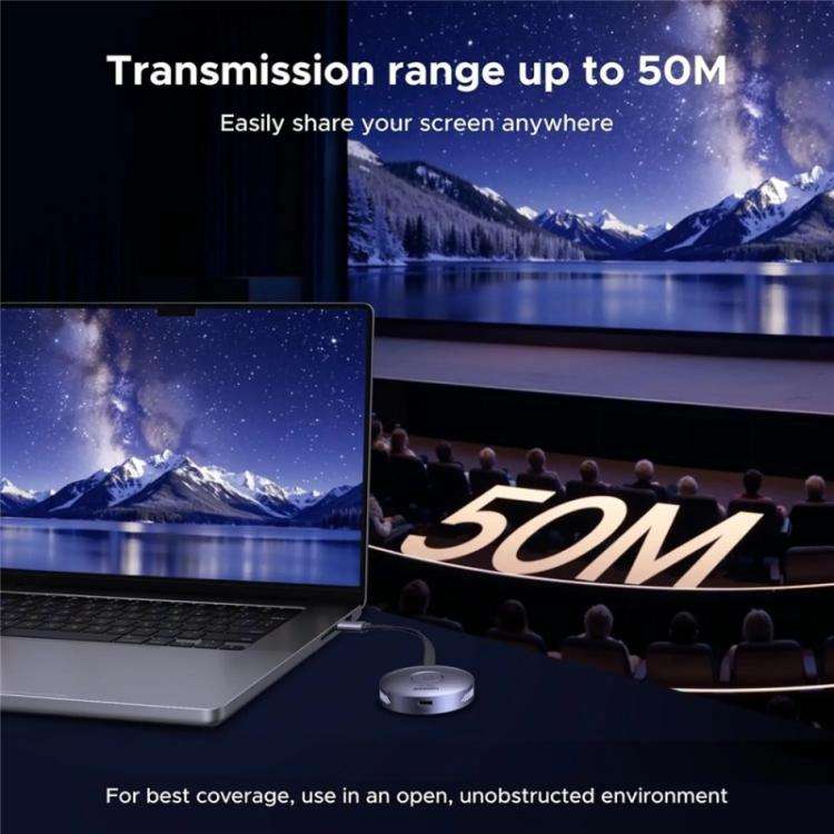 UGREEN S309-75500 HD 1080P / 60Hz 5.8G Magnetic Wireless Transmitter and Receiver Kit