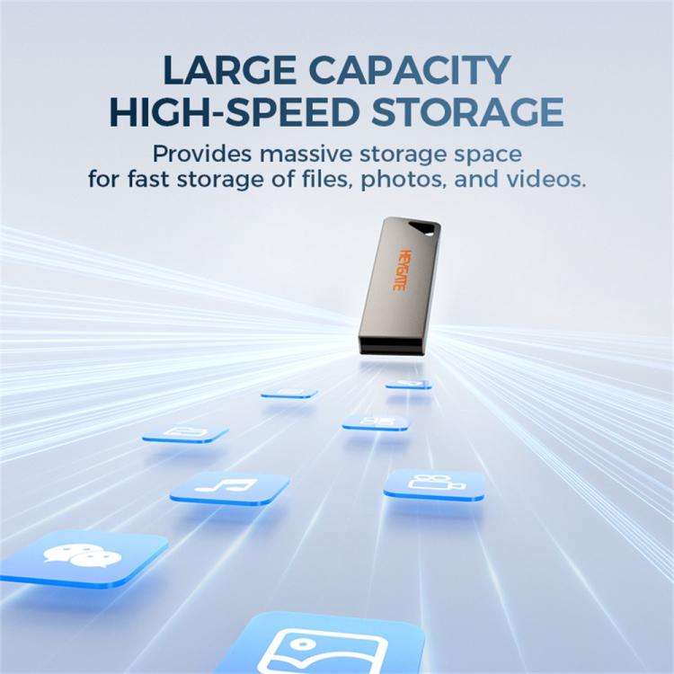 HEYGATE TU10 Aluminum Alloy USB 2.0 Flash Drive Mini Portable Memory Stick, Capacity:64GB