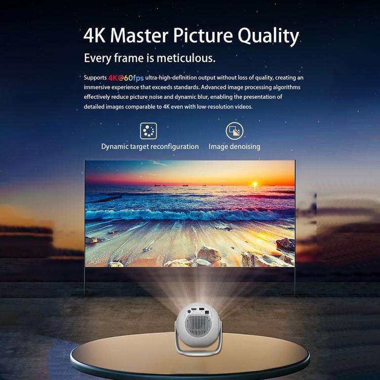 TP360 Android 14 Rotatable Mini Smart Projector Portable Home Theater Projector(AU Plug)