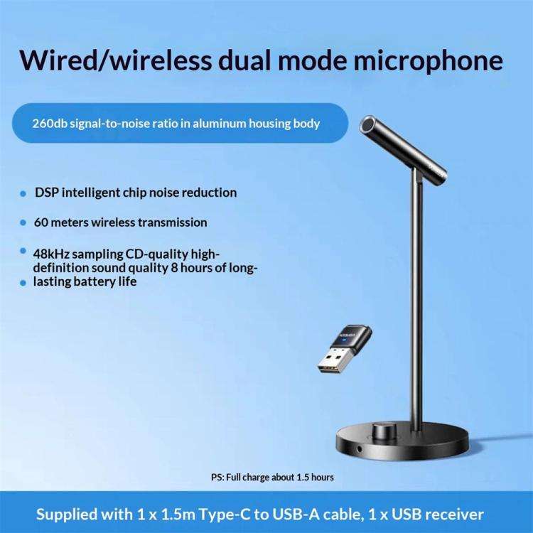 UGREEN CM770-35344 2.4G Desktop Microphone DSP Noise Cancelling Omnidirectional Mic