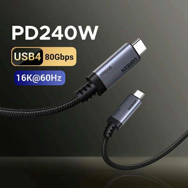 UGREEN L706 65383 PD240W 80Gbps USB4 Gen4 Type-C to Type-C Fast Charging Data Cable