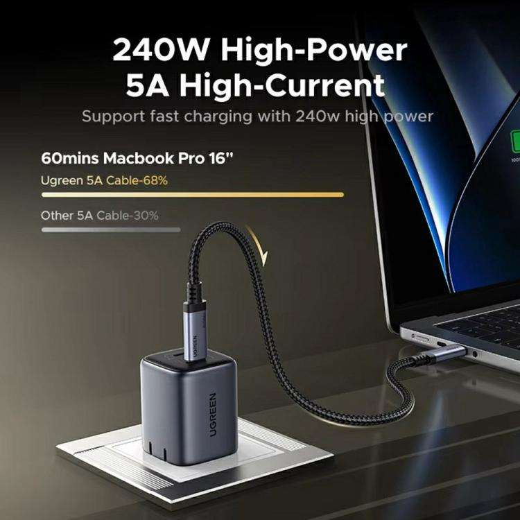 UGREEN L706 65383 PD240W 80Gbps USB4 Gen4 Type-C to Type-C Fast Charging Data Cable