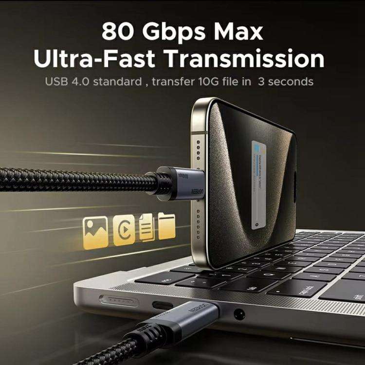 UGREEN L706 65383 PD240W 80Gbps USB4 Gen4 Type-C to Type-C Fast Charging Data Cable