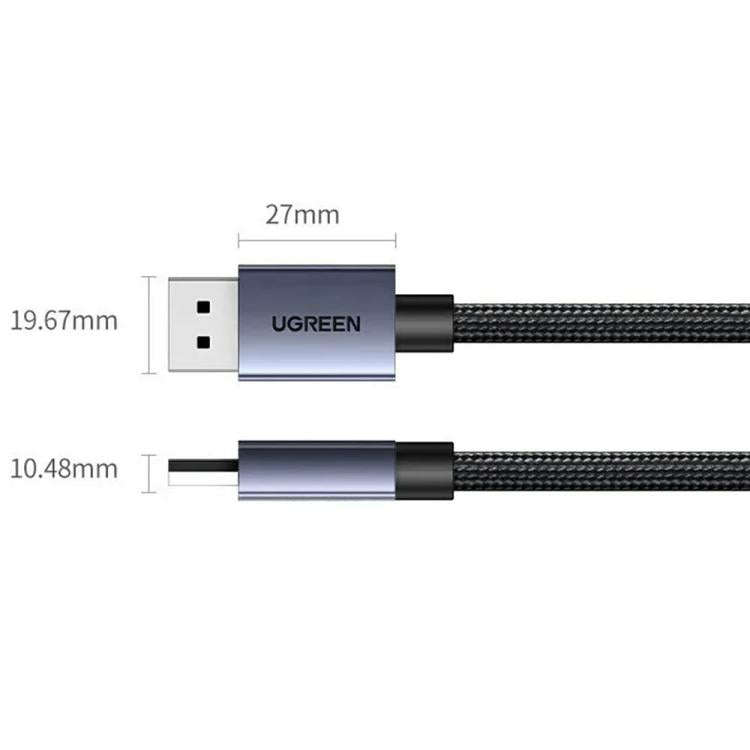 UGREEN DP120 Braided Nylon Cord DisplayPort 1.4 Cable, Length: 5m