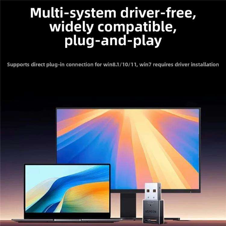 UGREEN 75073 20m Transmission Plug and Play Bluetooth 6.0 USB Adapter