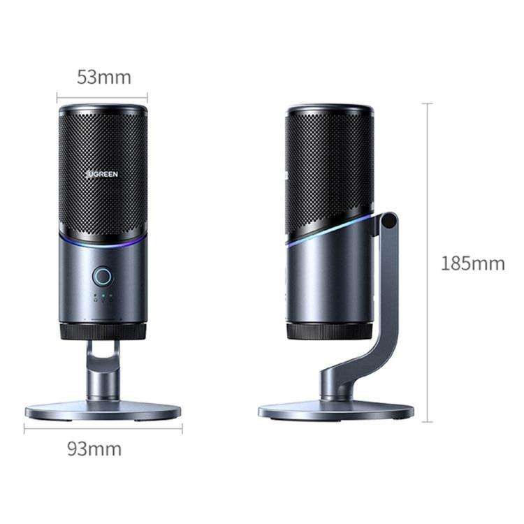 UGREEN CM769 RGB Light Design USB Desktop Noise Reduction Microphone for Live Streaming