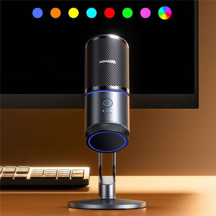 UGREEN CM769 RGB Light Design USB Desktop Noise Reduction Microphone for Live Streaming