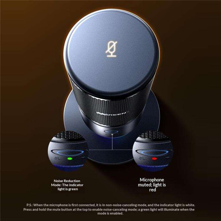 UGREEN CM769 RGB Light Design USB Desktop Noise Reduction Microphone for Live Streaming