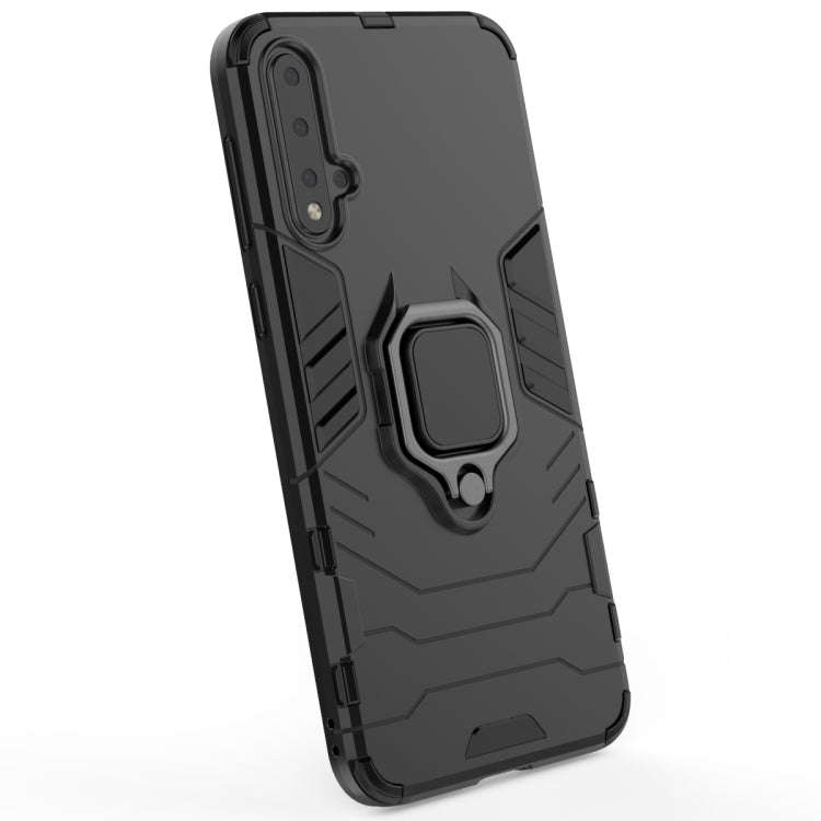 PC + TPU Shockproof Protective Case with Magnetic Ring Holder for Huawei Nova 5 / Nova 5 Pro(Red)